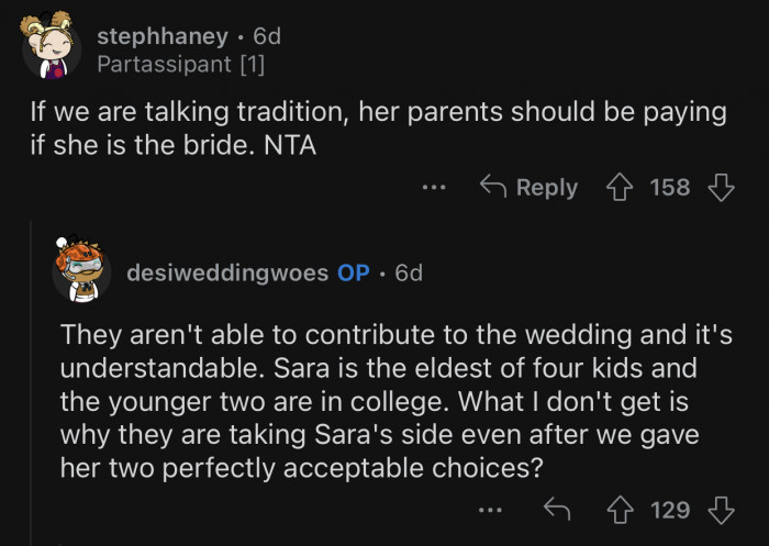 Sara is not willing to cooperate despite the multiple choices she was offered.