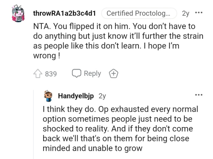 The OP doesn't have to do anything