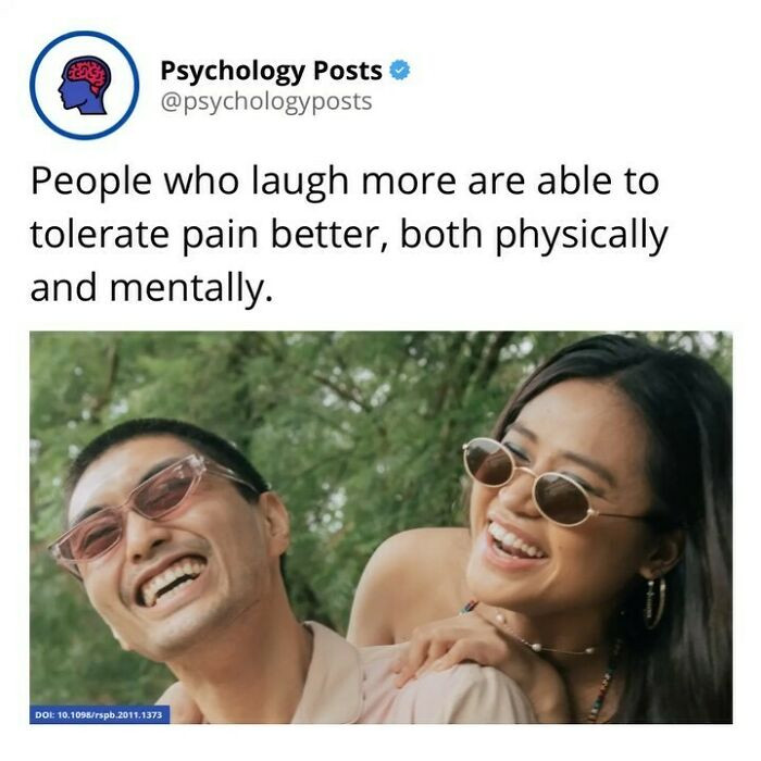 Laughing more is good for you.