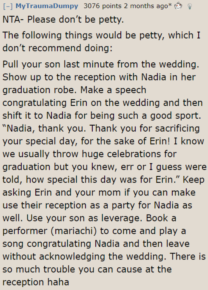 If the OP feels the need to be petty, this user has written out the instructions.