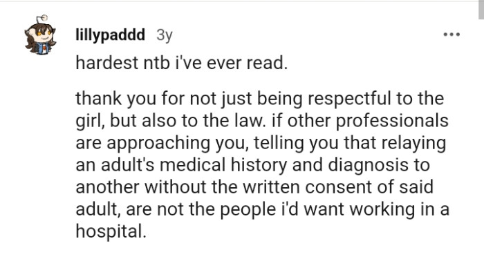 The OP was not only respectful to the girl but to the law as well