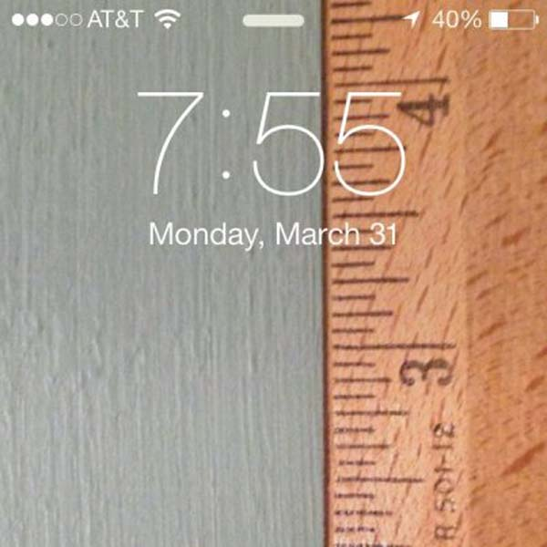 Snap a photo of a ruler at its proper size. Now, you can use your phone as a ruler.