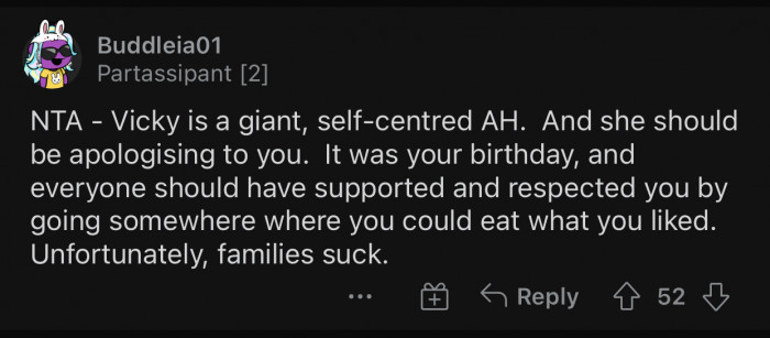 Vicky should be doing some apologizing.