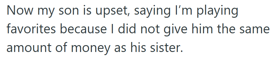 To her son, the gesture looked like proof that love could be measured in dollars.