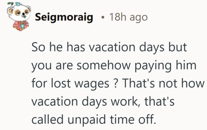 Once the lost wages part came up again, people started questioning how that arrangement even worked.
