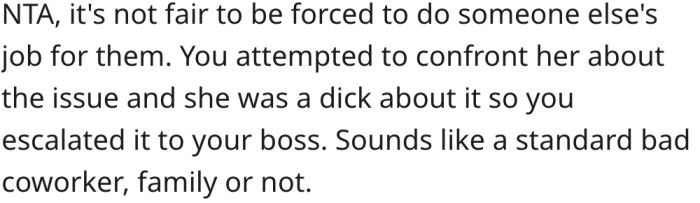 Her sister had a chance to correct herself.