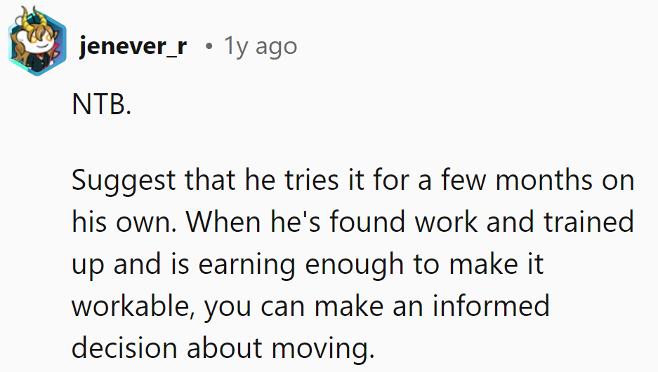 She says NTB. Let him cowboy solo first. Yeehaw or yee-naw, time will tell.