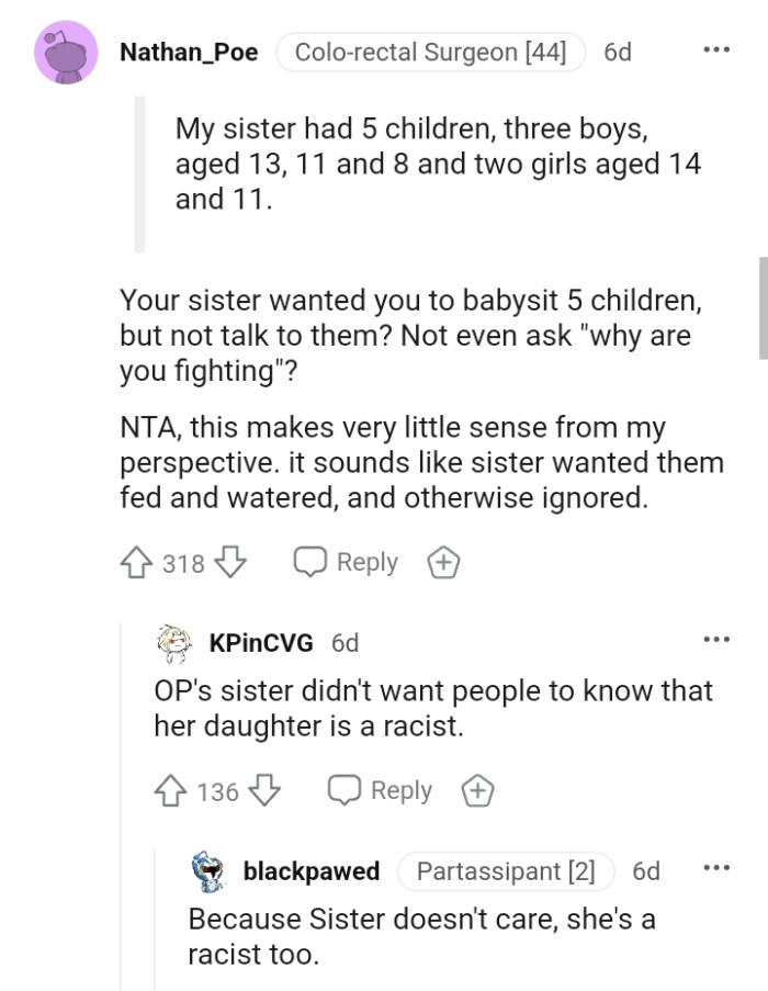 This story makes very little sense from this OP's perspective