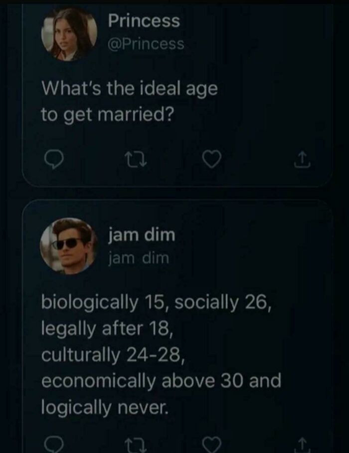 "Never Get Married, Guys"