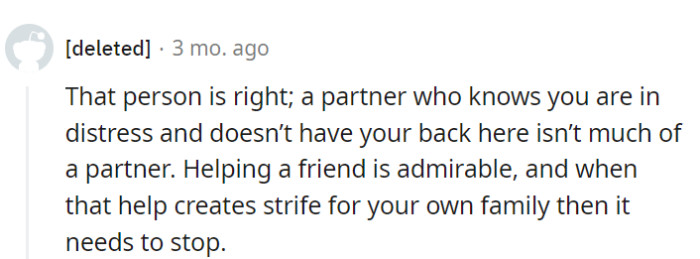 A partner who doesn't have their back is like a phone with no signal—not much use when needed.