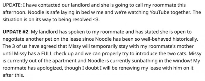 And here is the first and second update