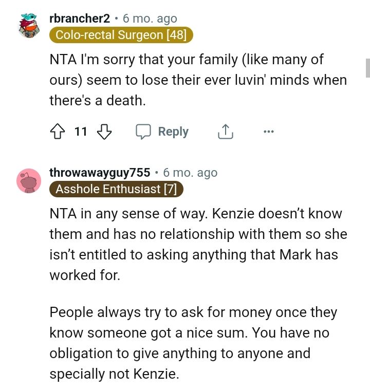 Kenzie doesn't know them