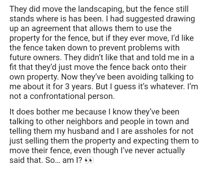 They Told the OP in a Fit That They’d Just Move the Fence Back onto Their Own Property