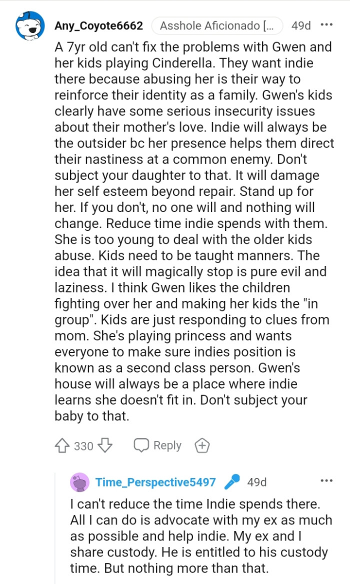 The OP shouldn't subject her daughter to that