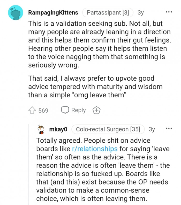 Upvoting good advice tempered with maturity