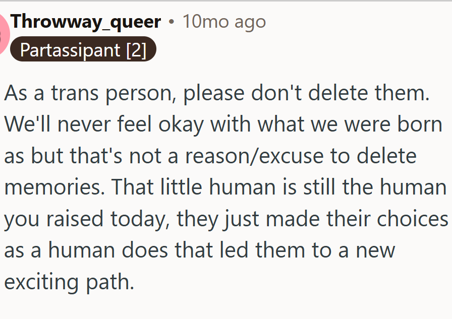 One trans person said: