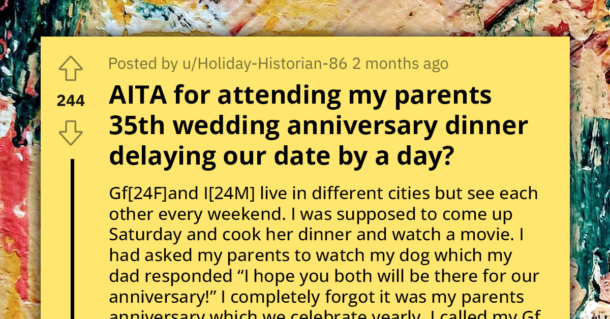 Redditor Reschedules Date With Girlfriend To Attend His Parents' Anniversary, She Questions His Character And Family's Values