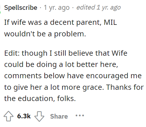 While the wife can't control everything her mother does, it's definitely something that needs to be addressed by both of them.