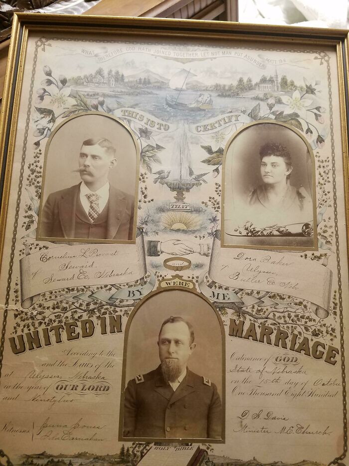 30. This marriage certificate was found in a flooded cabin that was renovated