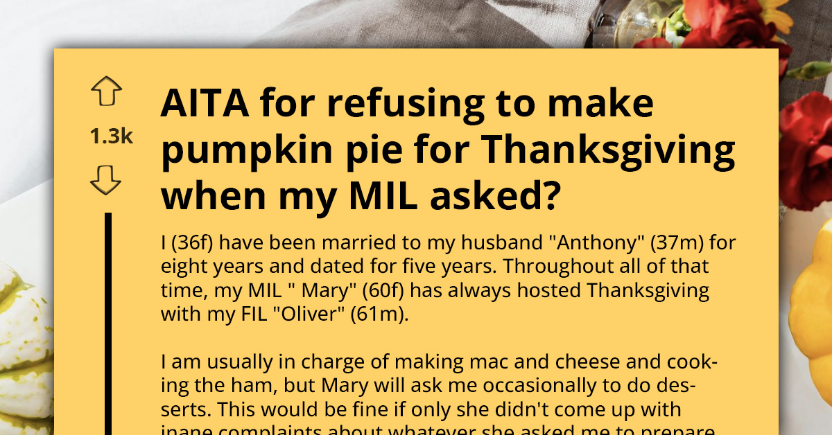 Redditors React As Woman Reveals Why She Refused Making Pumpkin Pie For Thanksgiving At MIL's