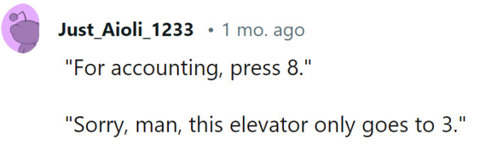 Seems like the elevator had its own floor plan in mind, and 