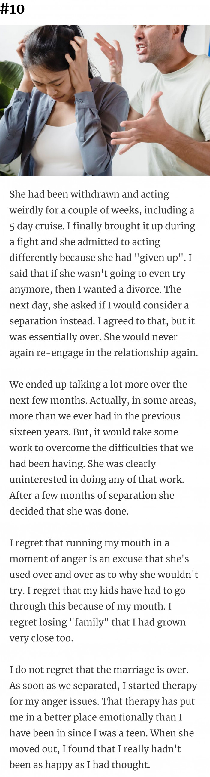 10. Five-day cruise ships and her lame excuses.