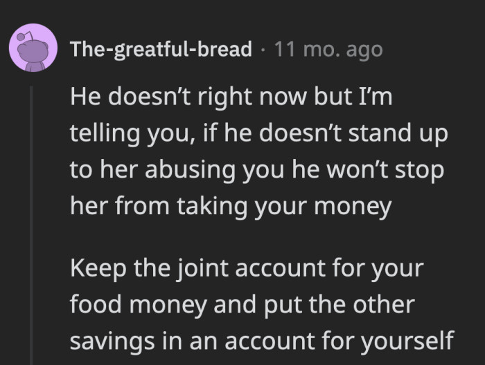 He was still warned because how his dad was turning a blind eye to his situation