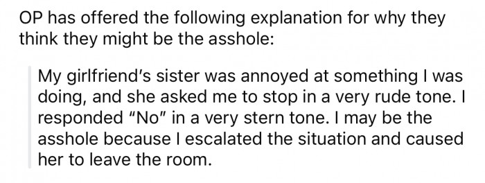 OP thinks he might potentially be the a-hole for the following reason: