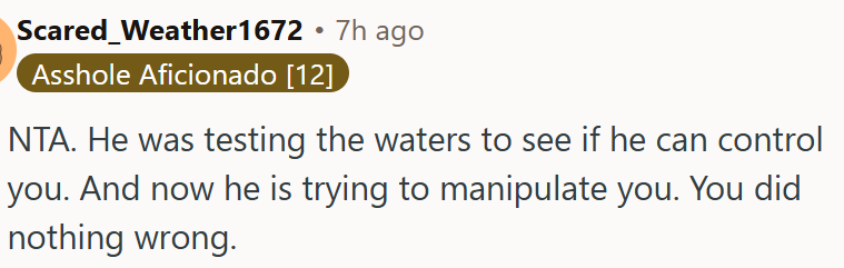 OP did nothing wrong.
