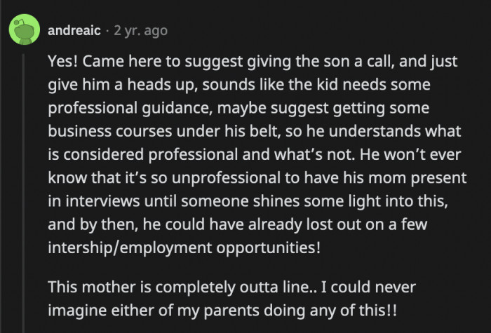 It's no longer a part of OP's job, but if she really wants to go out of her way to help this 19-year-old, then she can guide him a little bit.