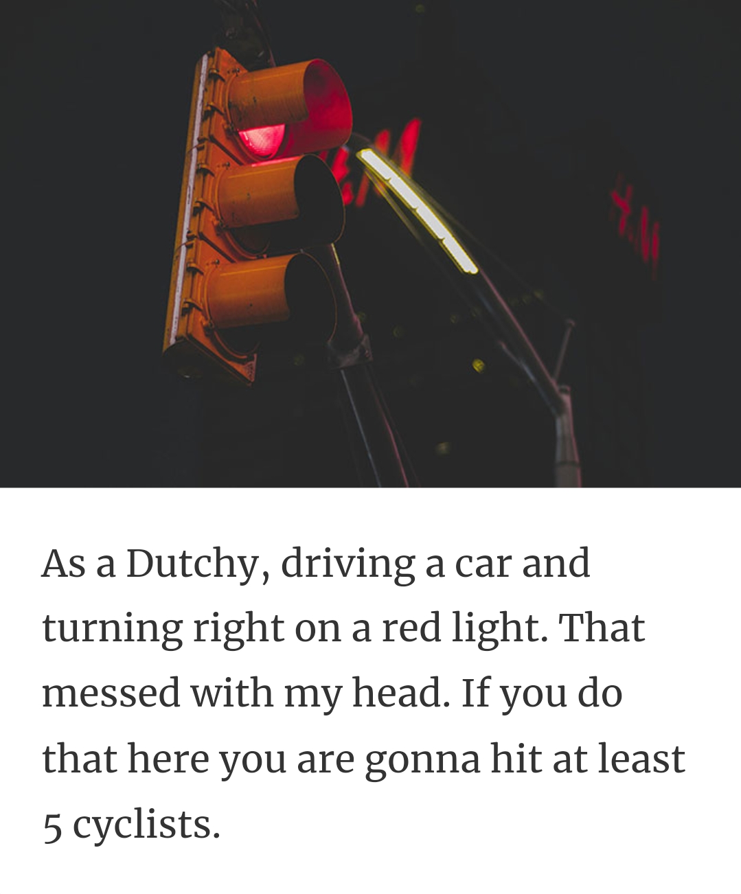 13. Turning right on a red light