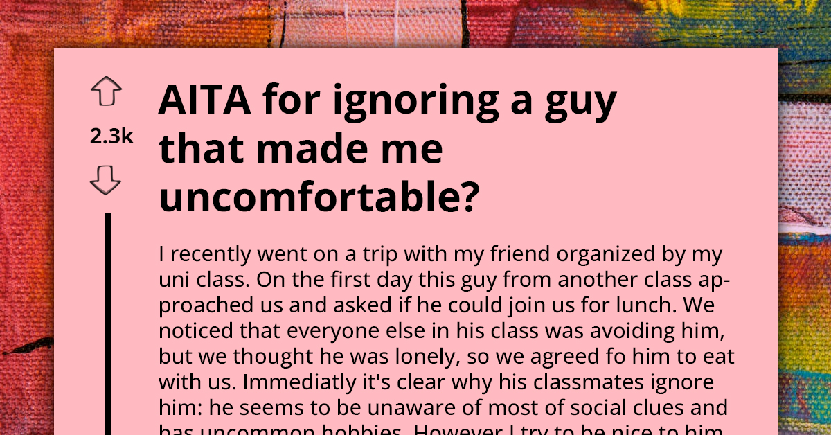 Female Uni Student Feels Cornered By Socially Awkward And Pushy Guy's Persistence, Gets Called The A-hole For Ignoring Him