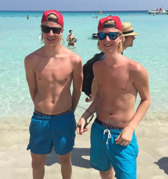 "My Friend Met Himself At The Beach"