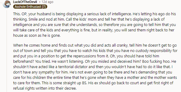 His ex should go back to court