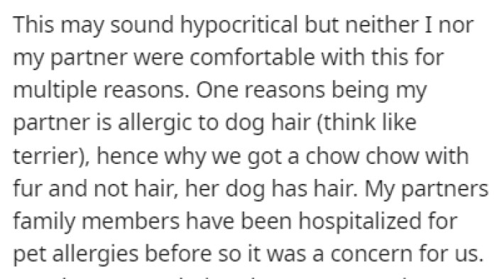 There were several reasons why OP and their partner weren't okay with the other couple's decision