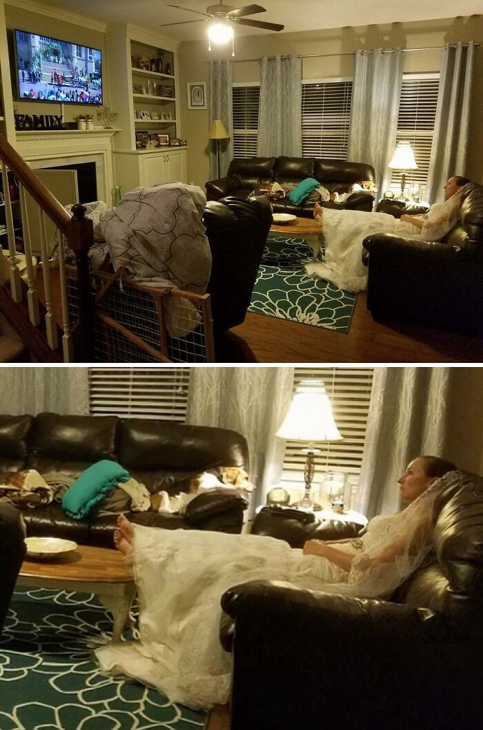 "I Come Into The Living Room To See My Wife In Her Wedding Dress... Watching The Royal Wedding"