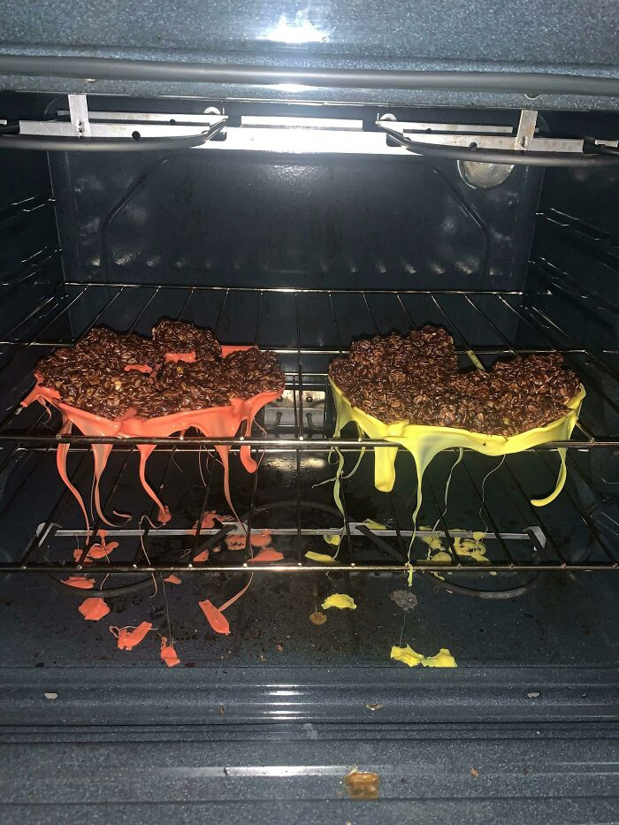 "Put My No-Bake Cookies In The Oven To Cool Overnight. Forgot And Didn't Tell My Wife, But I Remembered When She Preheated The Oven For Breakfast"