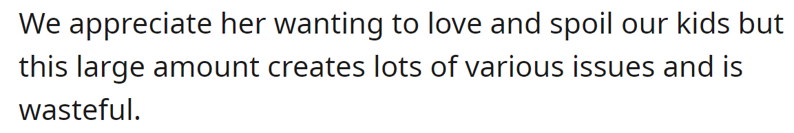 She also explained why she didn't like it: