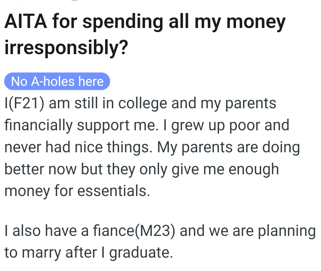 The OP Kicks Off Her Story