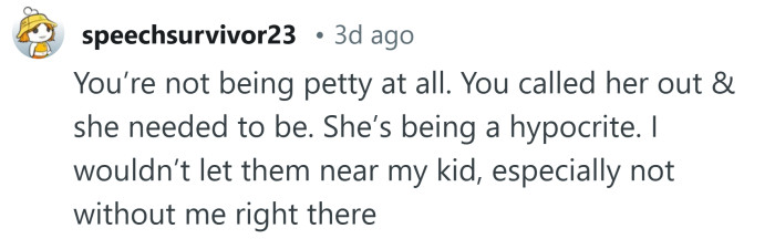 She needed to be called out.