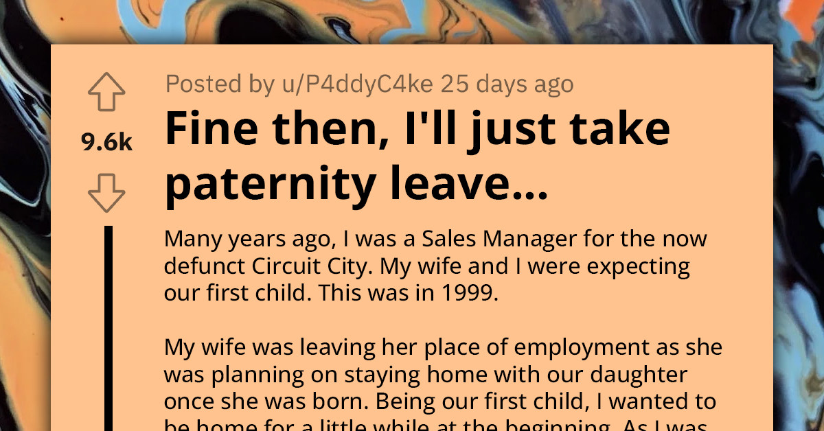 New Dad Settles For Two-Week Leave To Be With Baby Instead Of Taking Full 12-Week Parental Leave, Believes He Outsmarted The Manager