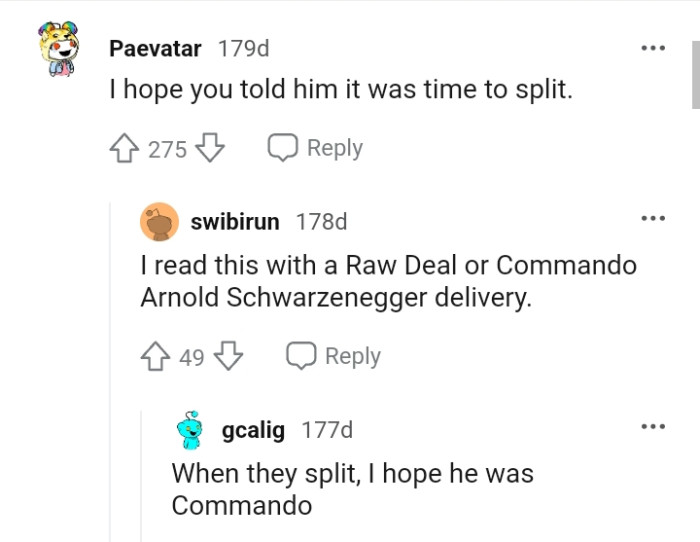 This Redditor hopes the OP has called it quits