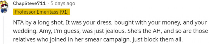 13. It's your dress and your wedding