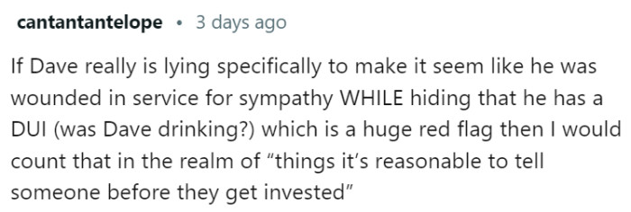 But, Dave was lying.