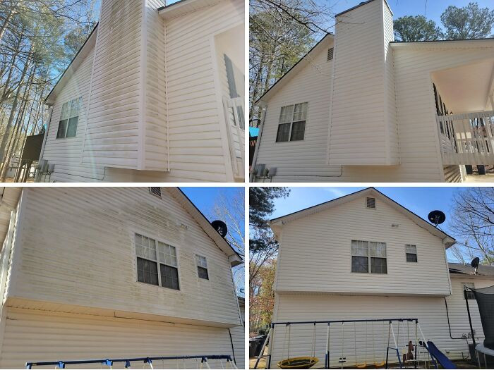 "Before And After Of A Job I Did. A Decent Bit Of Build Up. But Nothing Crazy"