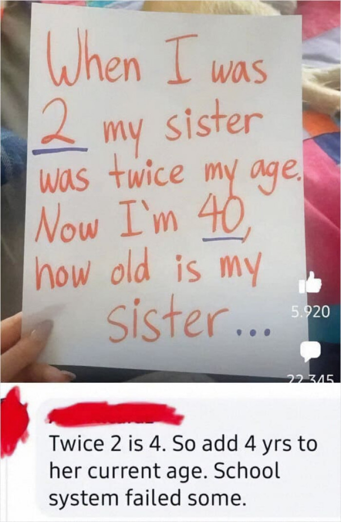 30. Yes, blame the school system...