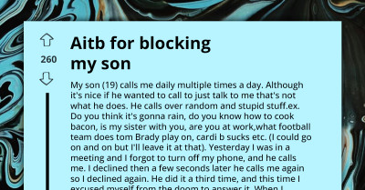 Father Forced To Block Son's Calls Because Of His Constant Disturbances Over Trivial Matters