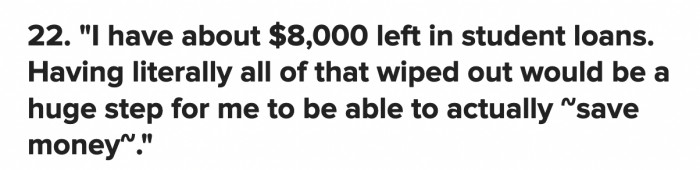Saving money would no longer be a luxury.