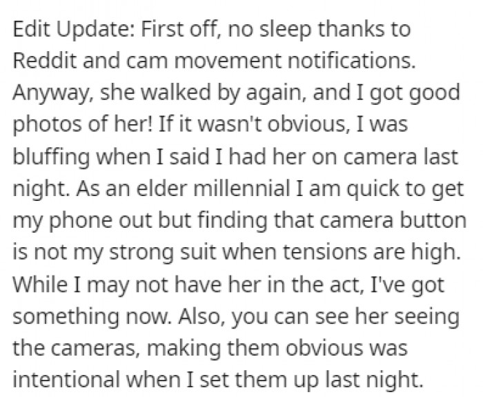 OP Provided an Edit to the Original Story, with an Update Explaining What Happened Next