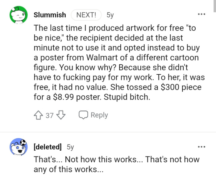This Redditor Regrets Producing Artwork for Someone for Free